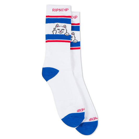 RIPNDIP PEEKING NERMAL SOCKS WHITE