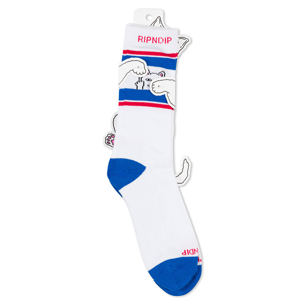 RIPNDIP PEEKING NERMAL SOCKS WHITE