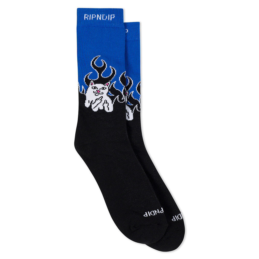 RIPNDIP WELCOME TO HECK SOCKS BLACK