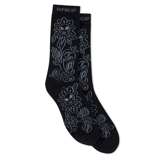 RIPNDIP SPACE GARDEN SOCKS BLACK