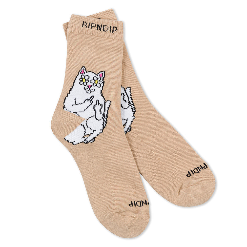 RIPNDIP NERMAL BLOSSOM MID SOCKS KHAKI
