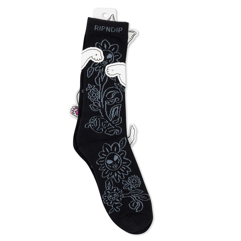 RIPNDIP SPACE GARDEN SOCKS BLACK