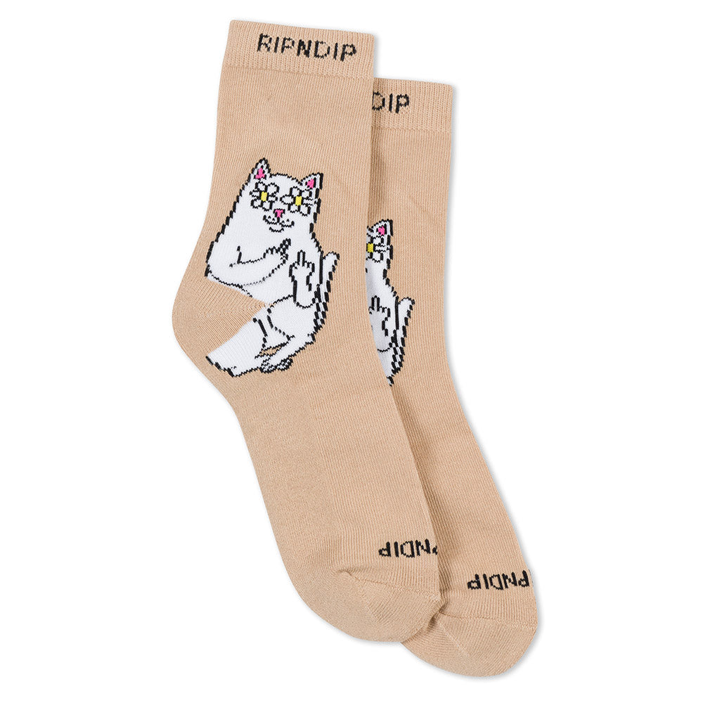 RIPNDIP NERMAL BLOSSOM MID SOCKS KHAKI