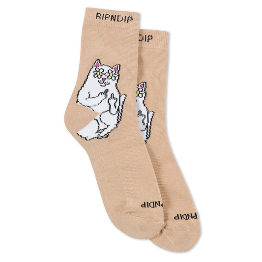 RIPNDIP NERMAL BLOSSOM MID SOCKS KHAKI