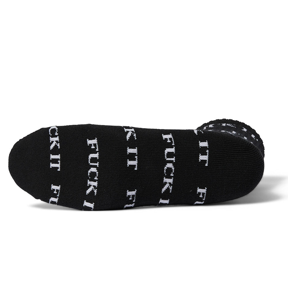 HUF FUCK IT 1/4 SOCK BLACK