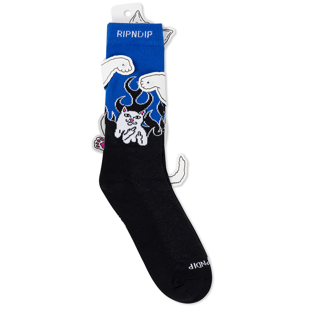 RIPNDIP WELCOME TO HECK SOCKS BLACK