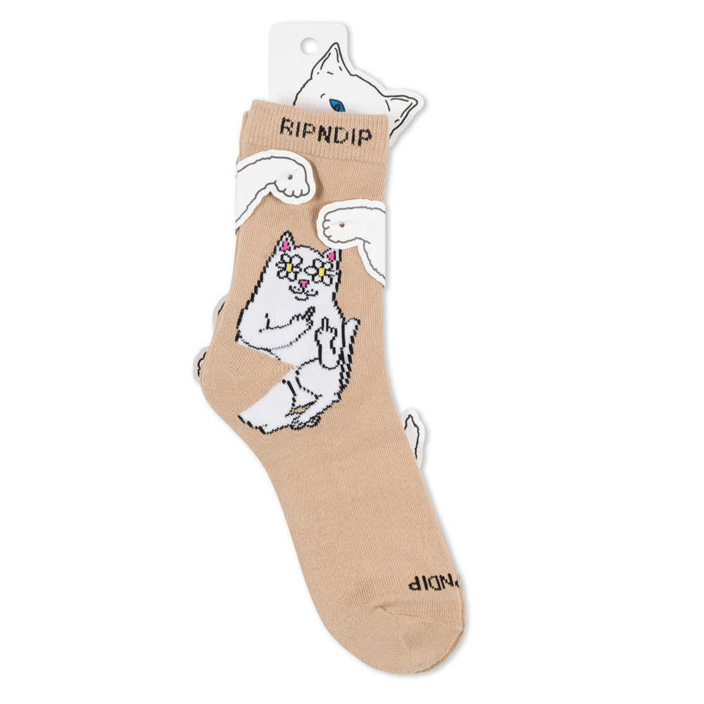 RIPNDIP NERMAL BLOSSOM MID SOCKS KHAKI