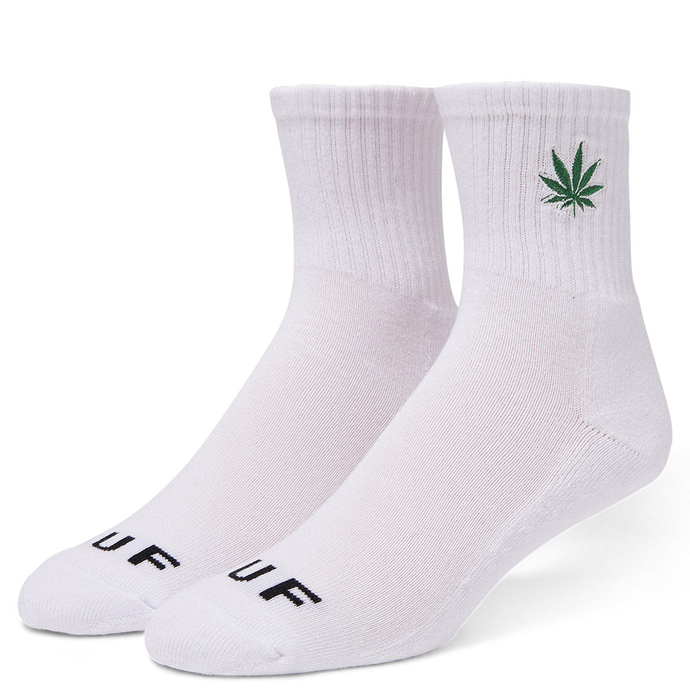 HUF PLANTLIFE EMB 1/4 SOCK WHITE