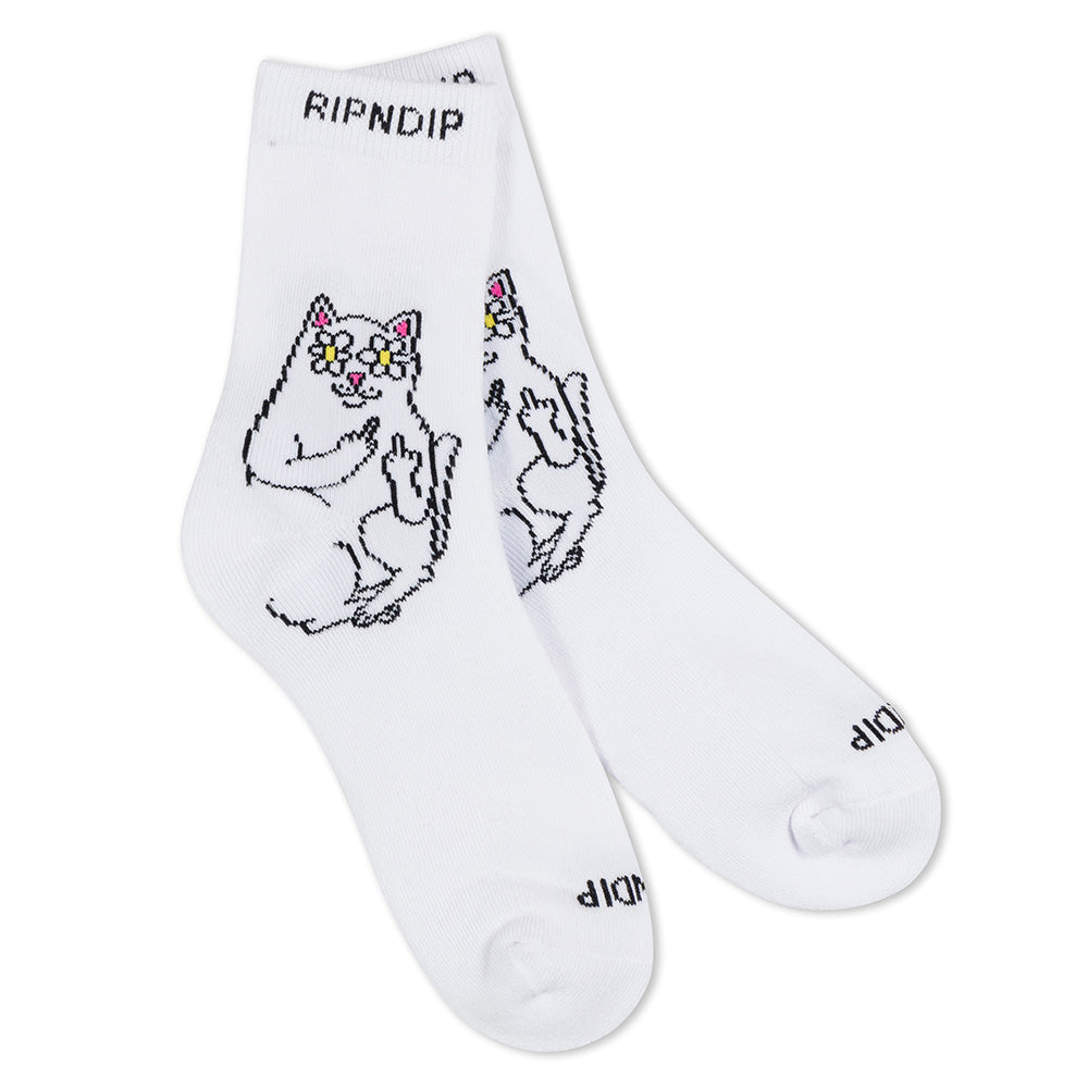RIPNDIP LORD NERMAL BLOSSOM MID SOCKS WHITE