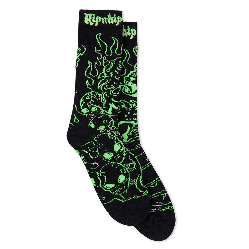 RIPNDIP HORNTAIL SOCKS BLACK