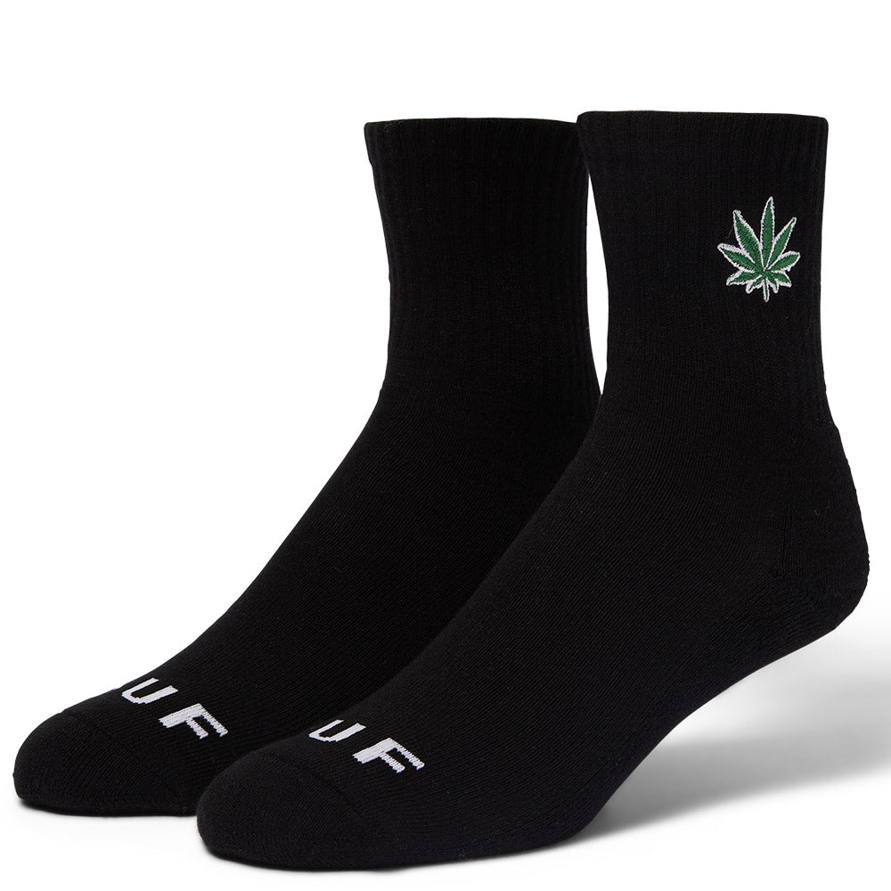 HUF PLANTLIFE EMB 1/4 SOCK BLACK