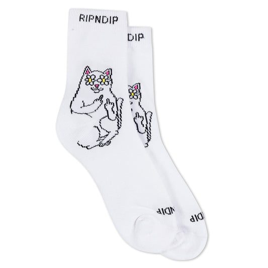 RIPNDIP LORD NERMAL BLOSSOM MID SOCKS WHITE