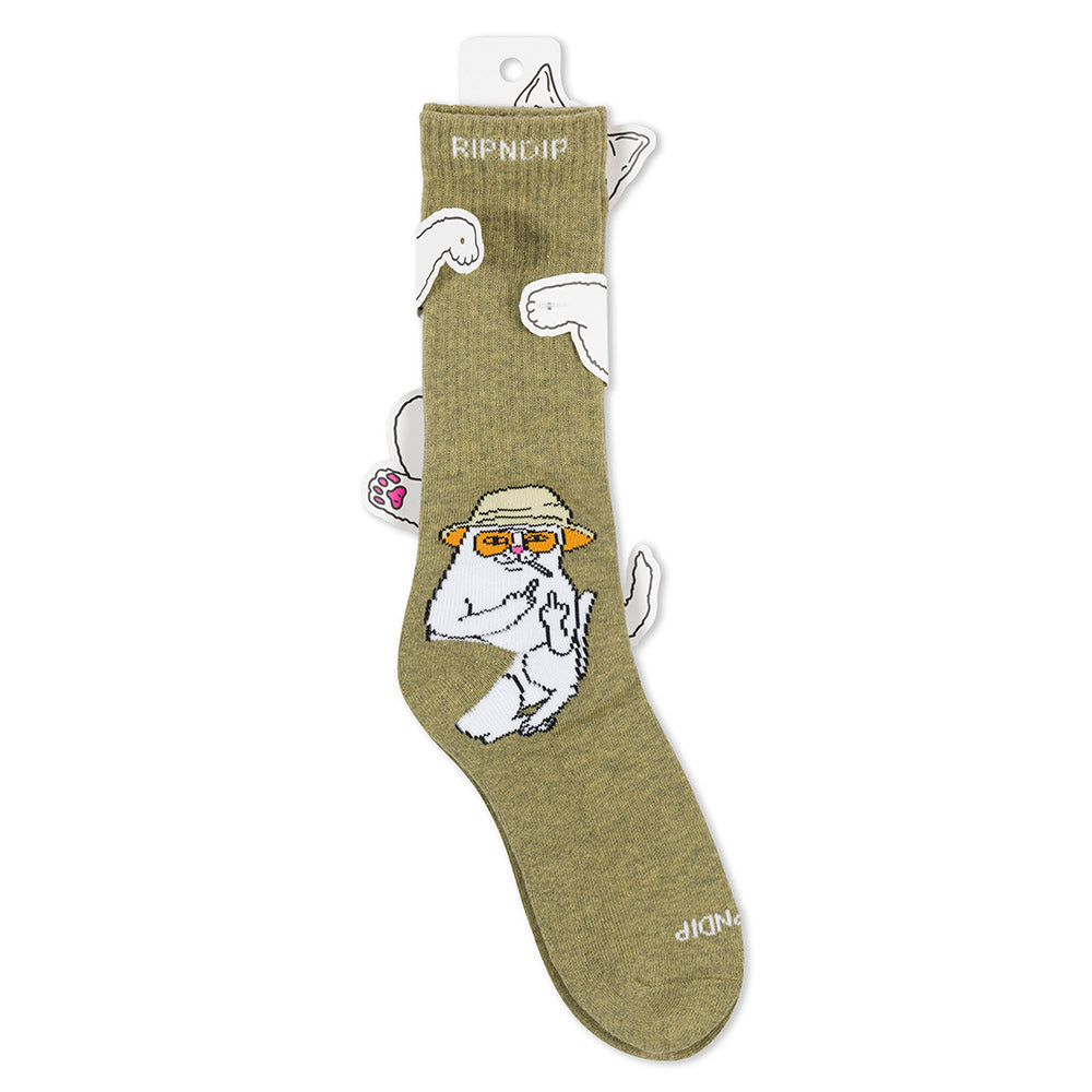 RIPNDIP NERMAL S THOMPSON SOCKS OLIVE