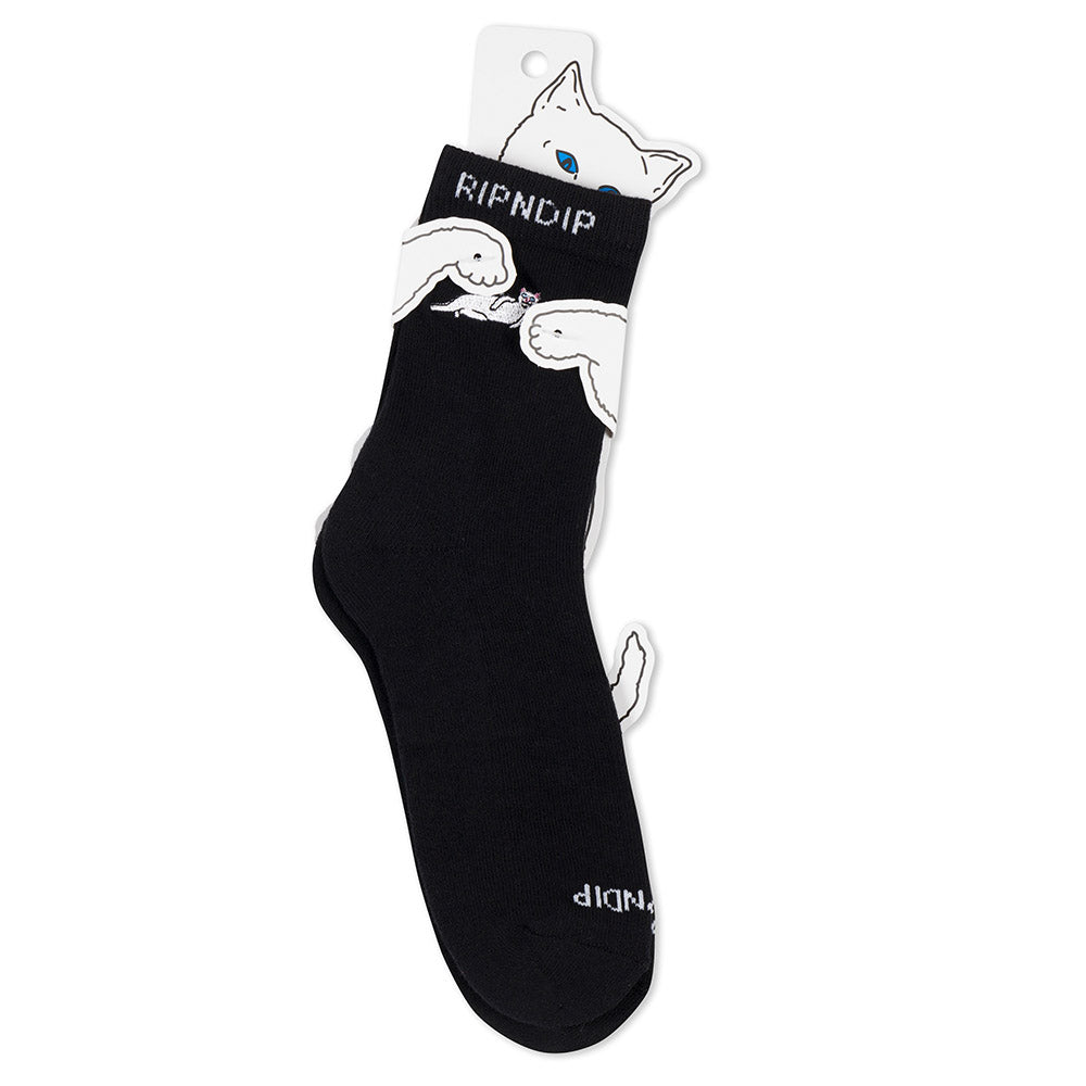 RIPNDIP CATSTANZA MID SOCKS BLACK