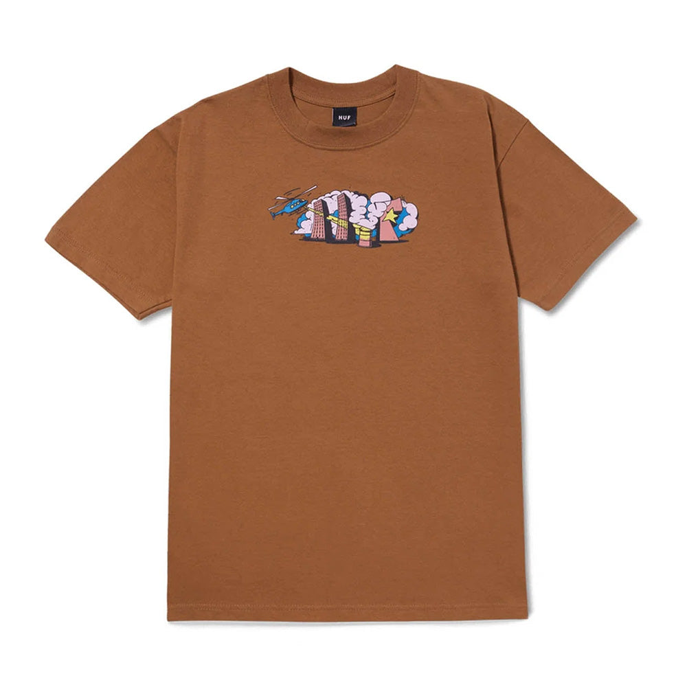 HUF STREET LEVEL TEE BROWN