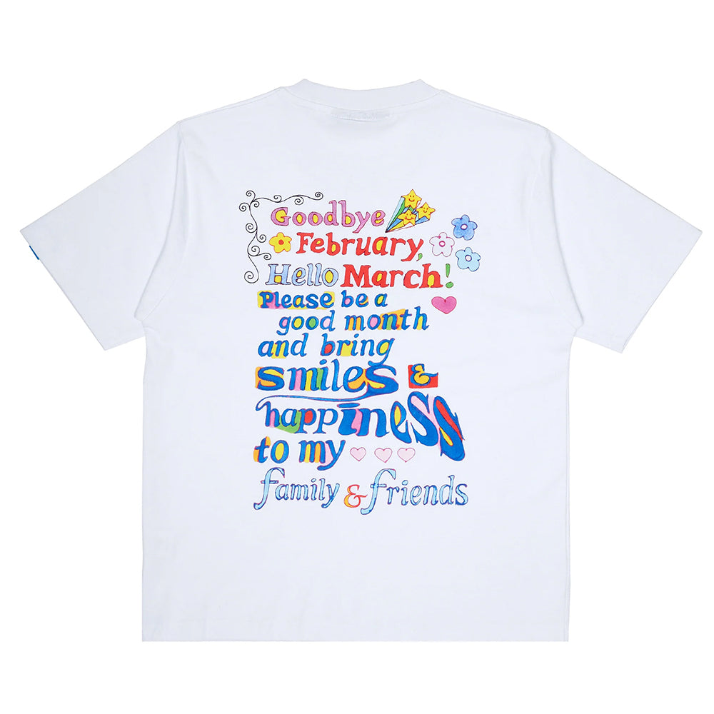 WKND HELLO MARCH TEE WHITE