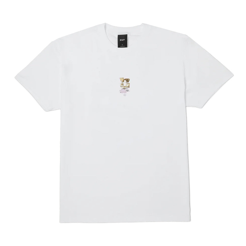 HUF X REALTREE MEGABLAST TEE WHITE