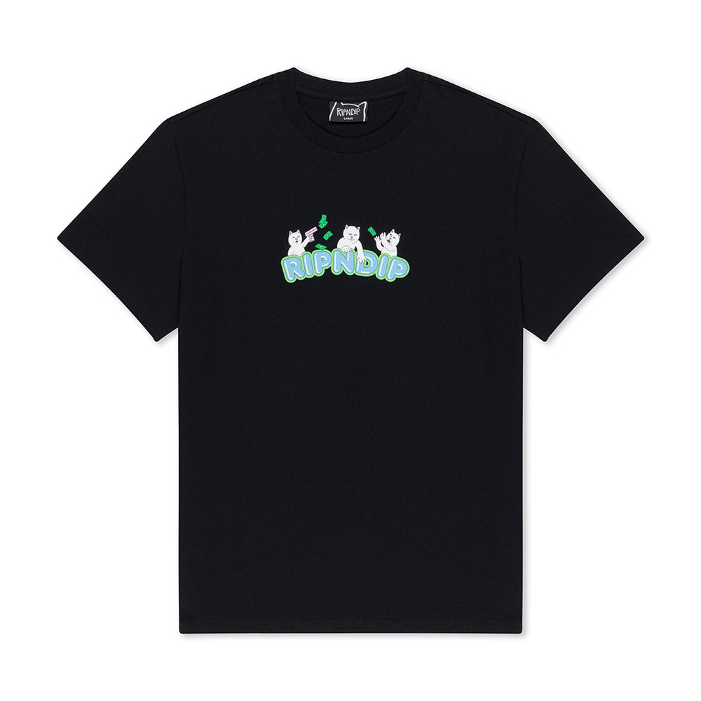 RIPNDIP CLUB CREAM TEE BLACK