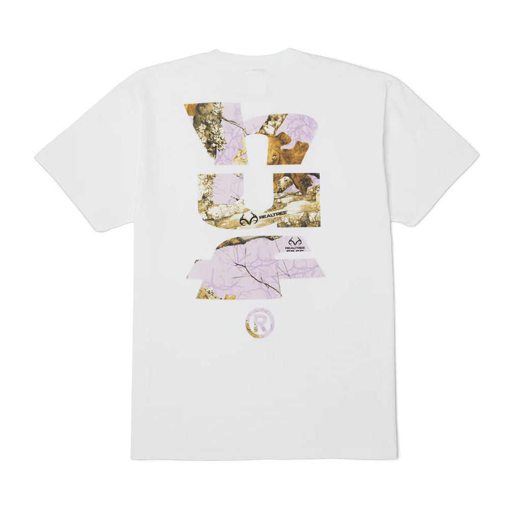 HUF X REALTREE MEGABLAST TEE WHITE