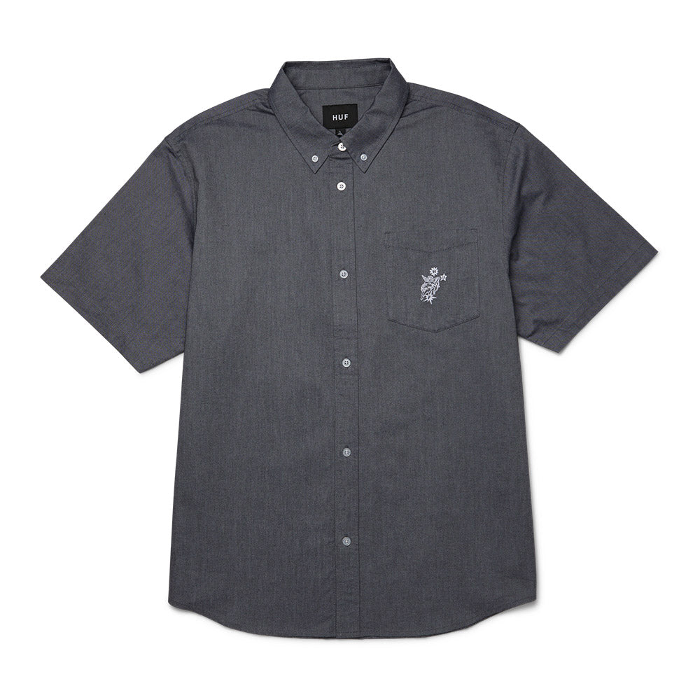 HUF ICARUS OXFORD SHIRT BLACK