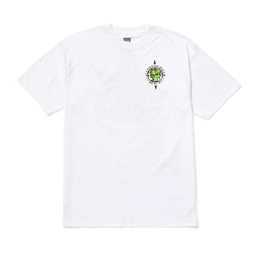 HUF X CYPRESS HILL CYPRESS TRIANGLE TEE WHITE