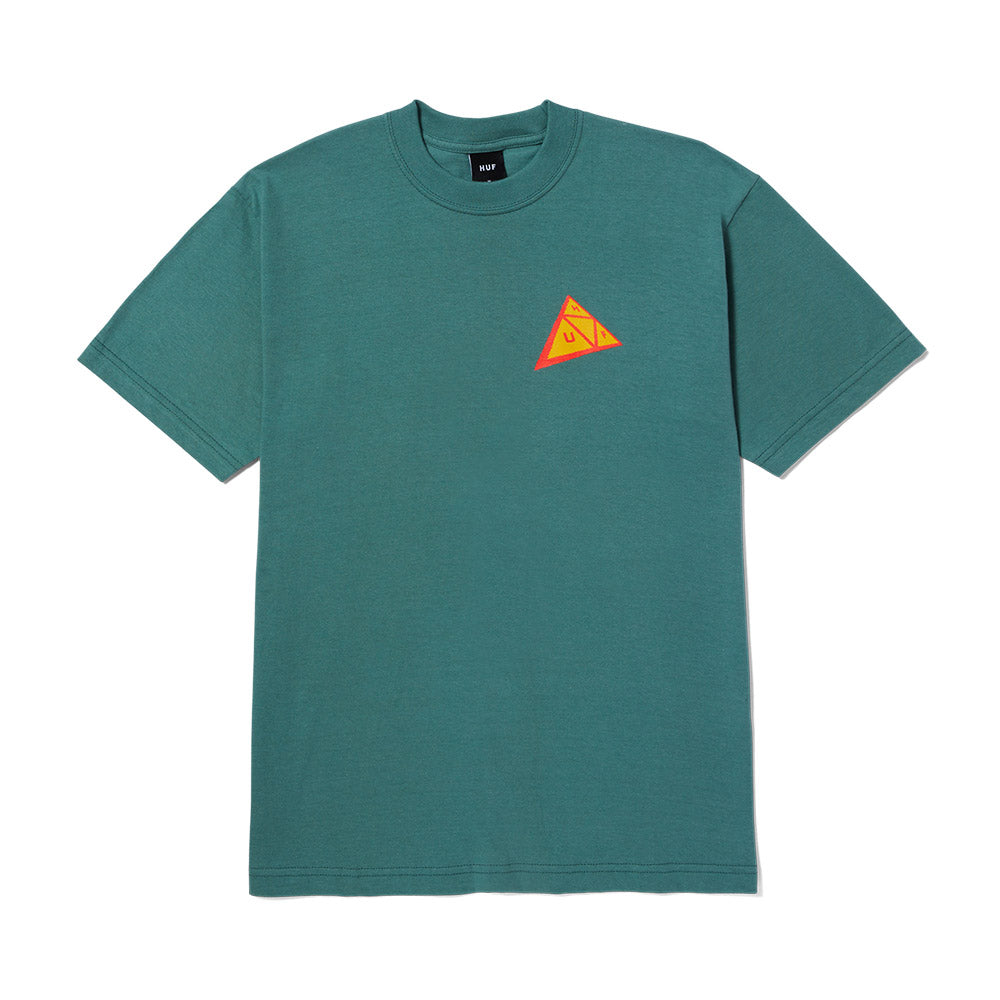 HUF SKEWED TT TEE DARK GREEN