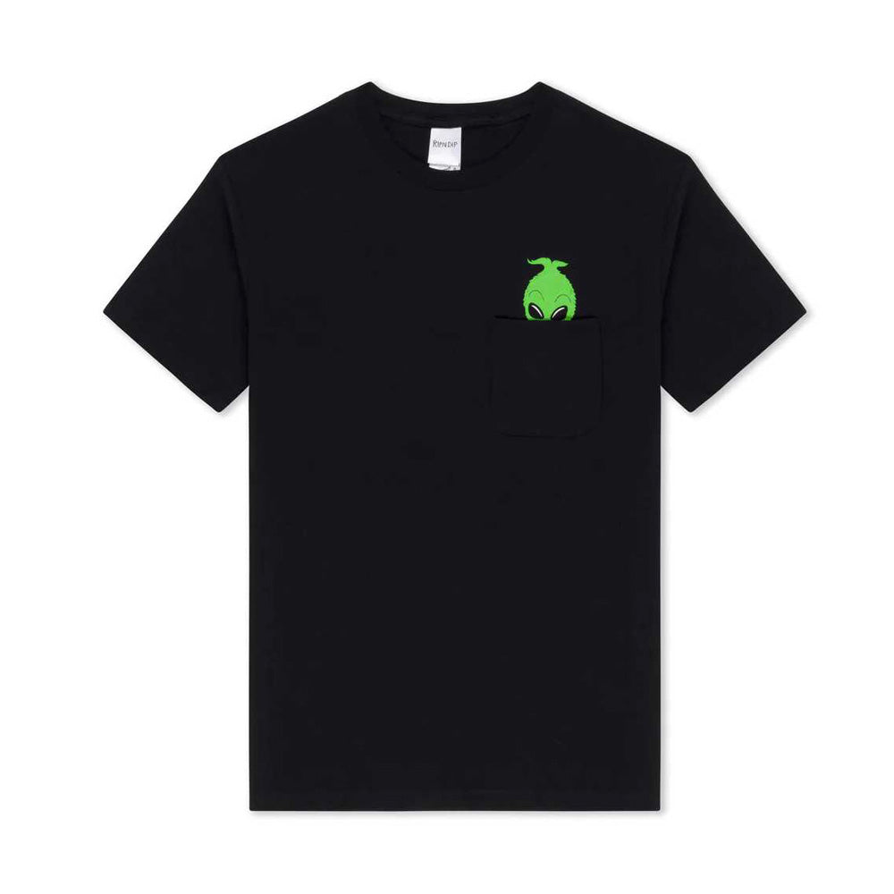 RIPNDIP BAH HUMBUG POCKET TEE BLACK
