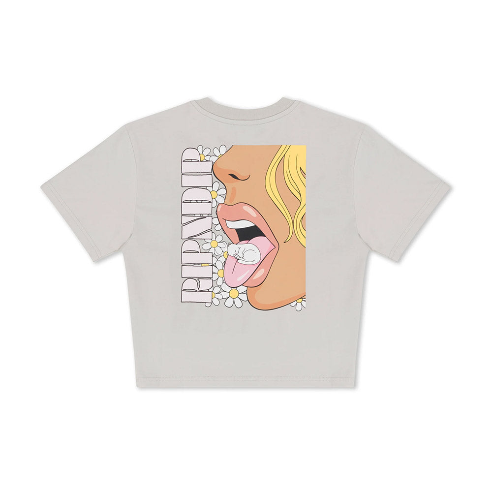 RIPNDIP TASTE LIKE NERM CROP BABY TEE GREY