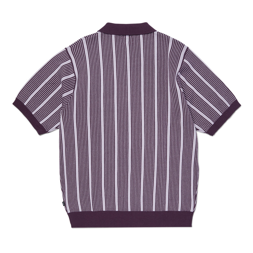 HUF TRACE STRIPE KNIT TOP PURPLE