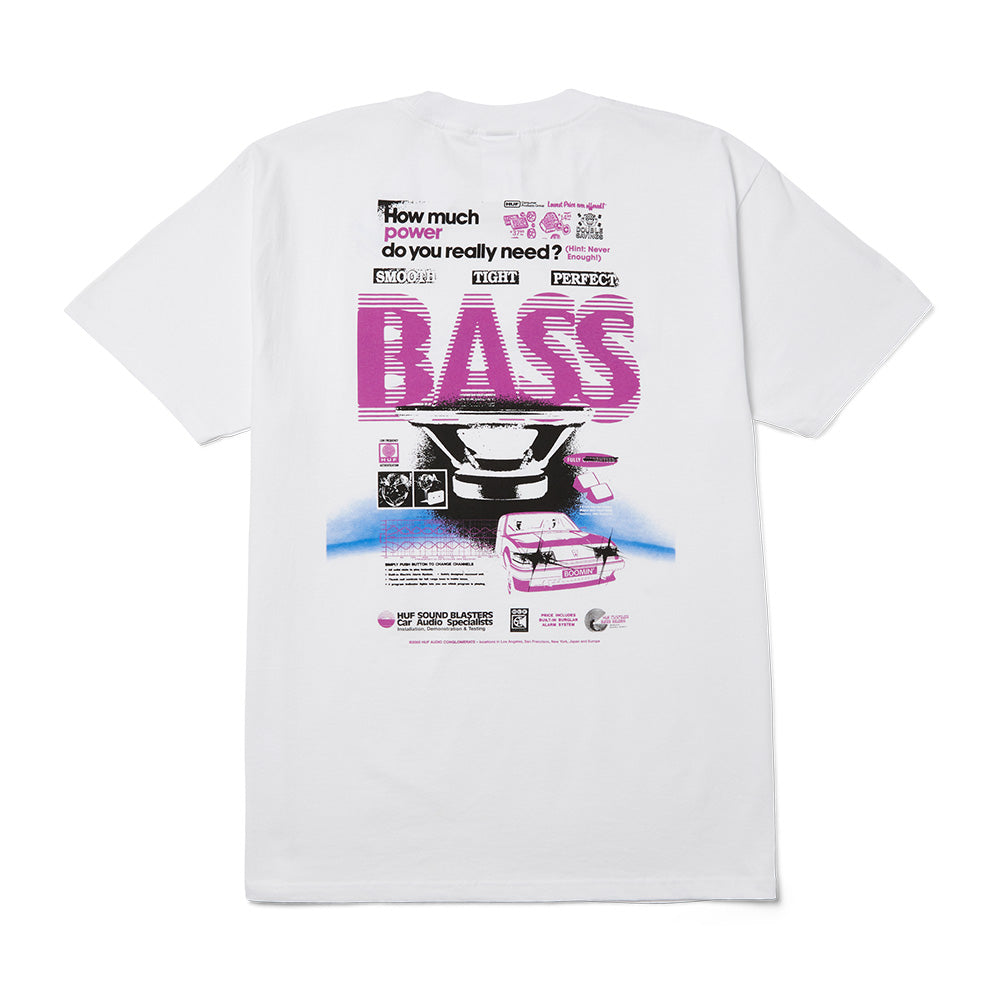 HUF BASS POWER TEE WHITE