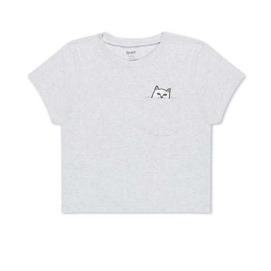 RIPNDIP LORD NERMAL CROPPED BABY POCKET TEE GREY