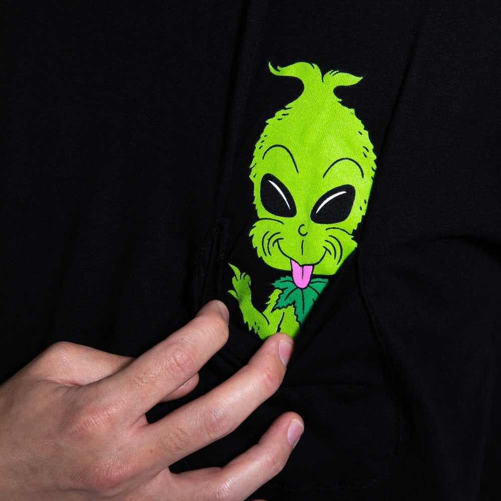 RIPNDIP BAH HUMBUG POCKET TEE BLACK