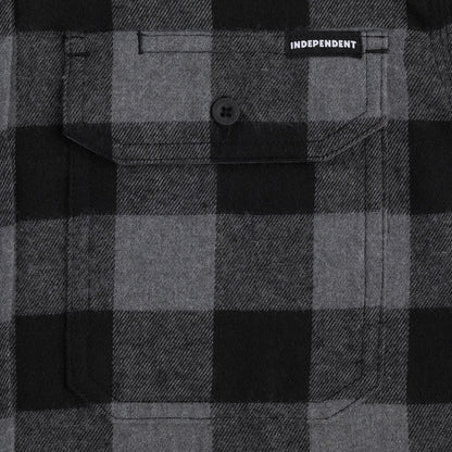 INDEPENDENT BELMONT LS FLANNEL GREY