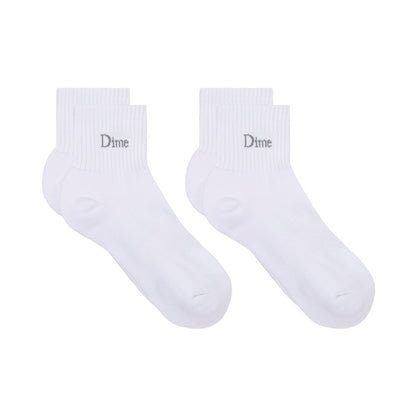 DIME CLASSIC 2 PACK SOCKS WHITE