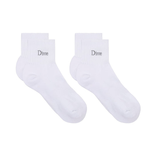 DIME CLASSIC 2 PACK SOCKS WHITE