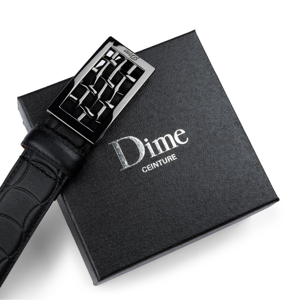 DIME HEAVYWEIGHT LEATHER BELT BLACK