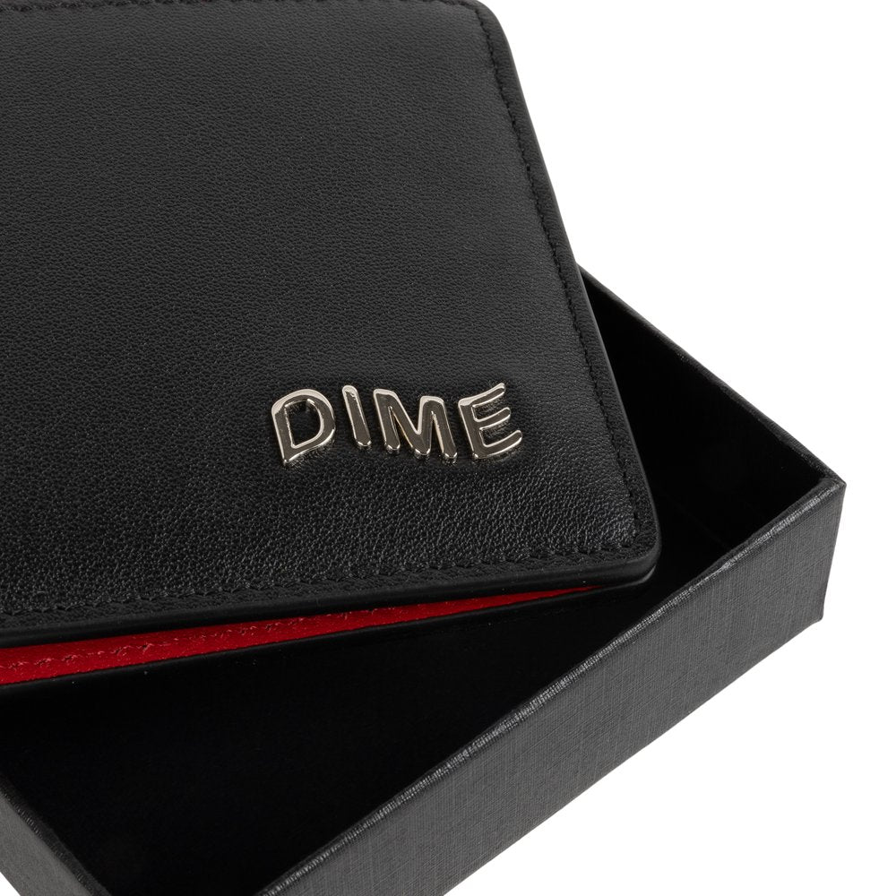 DIME LEATHER BIFOLD WALLET BLACK