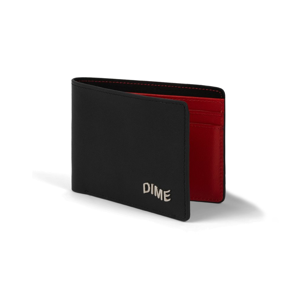 DIME LEATHER BIFOLD WALLET BLACK