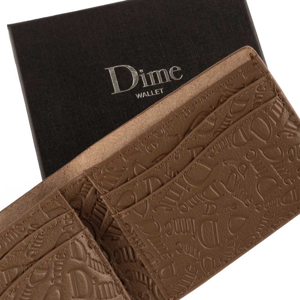 DIME HAHA LEATHER WALLET BROWN