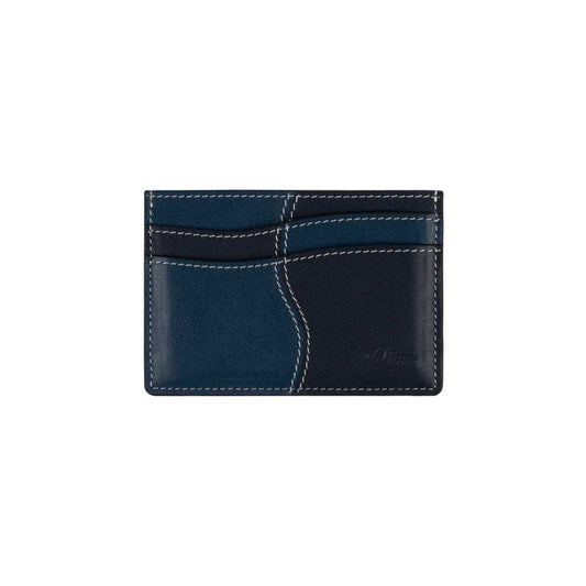 DIME WAVE LEATHER CARDHOLDER NAVY BLUE