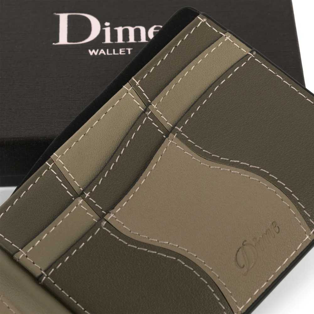 DIME WAVE LEATHER WALLET KHAKI