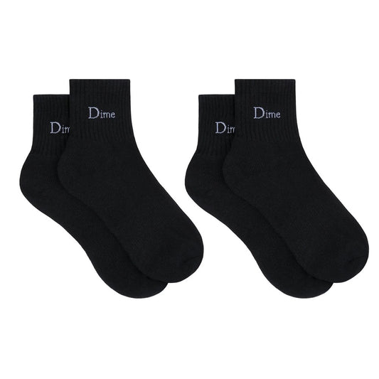 DIME CLASSIC 2 PACK SOCKS BLACK