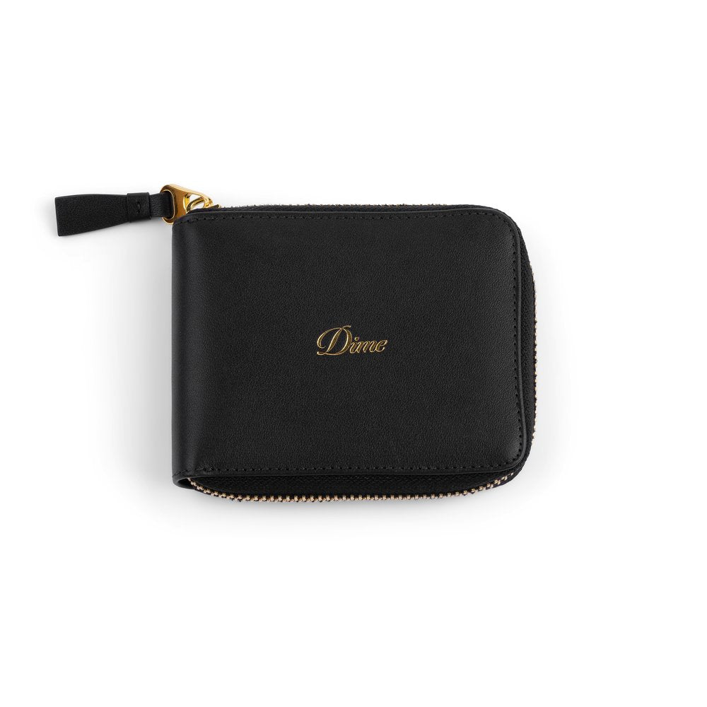 DIME CURSIVE ZIP-WALLET BLACK