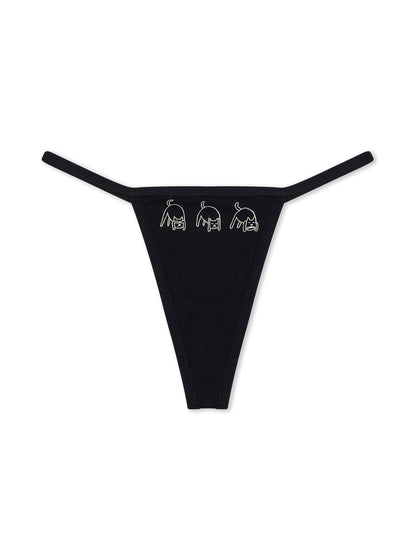 Blonded Thong Black