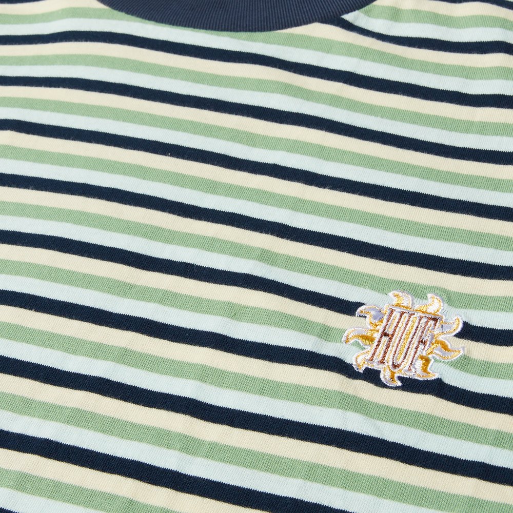 HUF APOLLO STRIPED KNIT BOXY BLUE