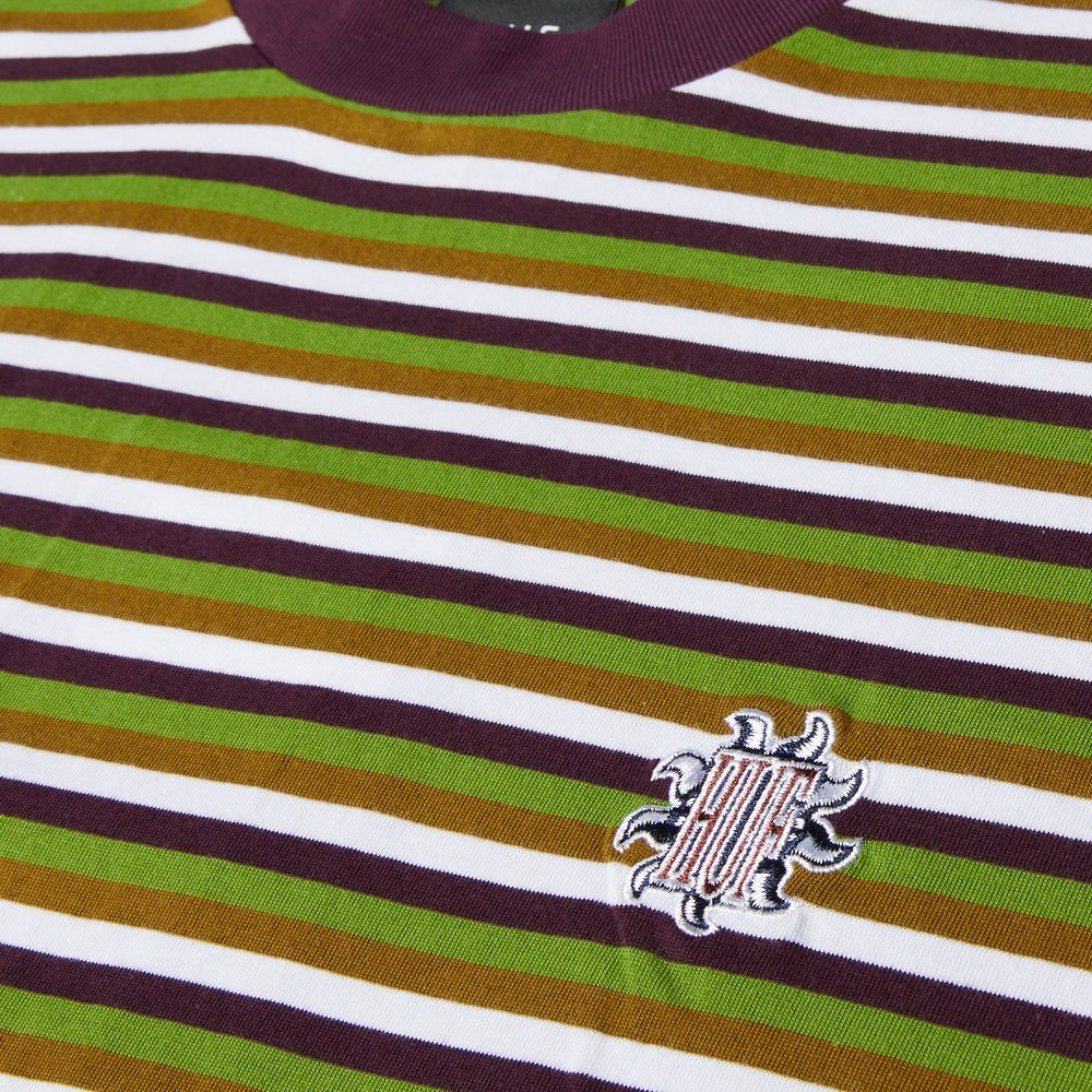 HUF APOLLO STRIPED KNIT BOXY GREEN