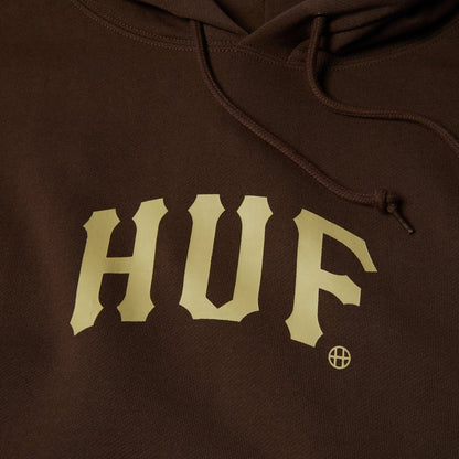 HUF ARCH HOODIE BROWN