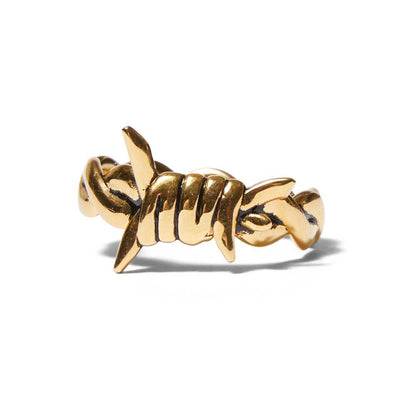 HUF BARBED WIRE RING GOLD