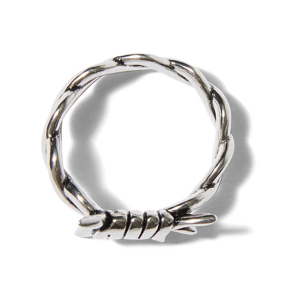 HUF BARBED WIRE RING SILVER