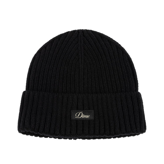 DIME CURSIVE RIB BEANIE BLACK